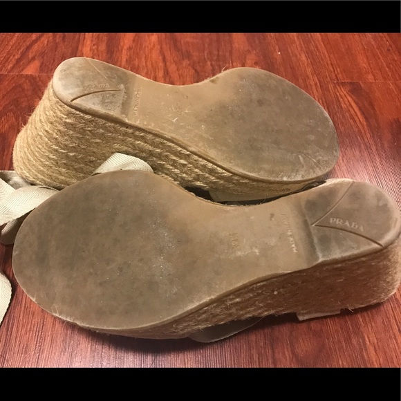 Beige Prada Espadrilles Wedge Sandal - Picture 5 of 5